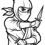 coloriage Ninja updated à imprimer pour enfant de 10 ans