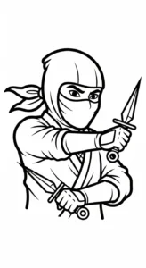 coloriage Ninja updated à imprimer pour enfant de 10 ans