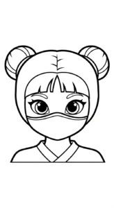 coloriage Ninja updated educatif pour enfant