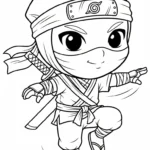 coloriage Ninja updated pour enfant de 8 ans