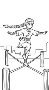 image de coloriage Ninja updated pour enfant
