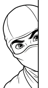 coloriage Ninja updated à imprimer pdf gratuit