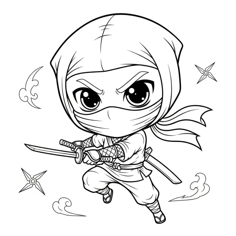 Tranh tô màu Ninja