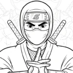 coloriage Ninja updated gratuit a imprimer