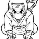 coloriage Ninja updated pour enfant gratuit