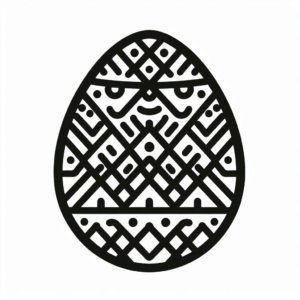 coloriage Oeuf de Pâques pour enfant de 3 ans