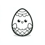 coloriage Oeuf de Pâques à imprimer pour enfant de 6 ans