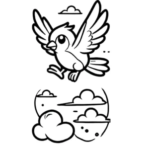 coloriage Oiseau pour enfant de 5 ans