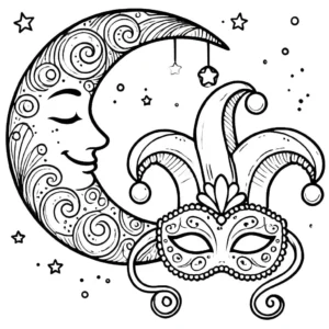 coloriage carnaval à imprimer pour enfant de 8 ans