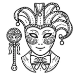 coloriage carnaval à imprimer kawaii