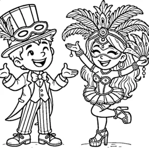 coloriage carnaval à imprimer gratuit