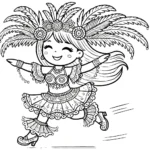 coloriage carnaval à imprimer pour enfant de 3 ans
