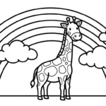 coloriage girafe updated pour enfant de 3 ans