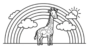 coloriage girafe updated pour enfant de 3 ans