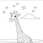 coloriage girafe updated à imprimer gratuitement