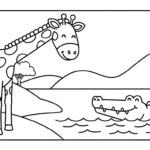 coloriage girafe updated à imprimer a4