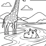 coloriage girafe updated a dessiner en ligne