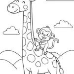 coloriage girafe updated à imprimer gratuit