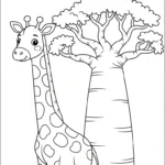 coloriage girafe updated à imprimer gratuitement