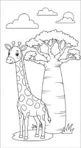 coloriage girafe updated à imprimer gratuitement