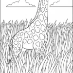 coloriage girafe updated et decoupage a imprimer gratuit