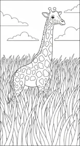 coloriage girafe updated et decoupage a imprimer gratuit