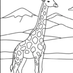 coloriage girafe updated pour enfants