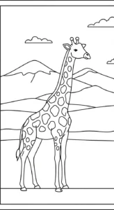 coloriage girafe updated pour enfants
