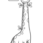 coloriage girafe updated pour enfants à imprimer