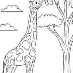 coloriage girafe updated educatif pour enfant