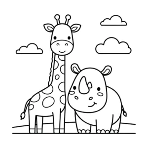coloriage girafe updated d