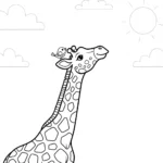 coloriage girafe updated en ligne pour enfant