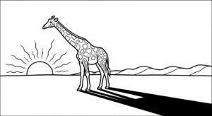coloriage girafe updated pour enfant de 5 ans