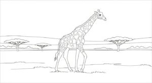 coloriage girafe updated à imprimer pour enfant de 9 ans