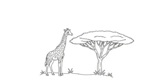 coloriage girafe updated à imprimer pdf gratuit