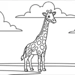 coloriage girafe updated à imprimer