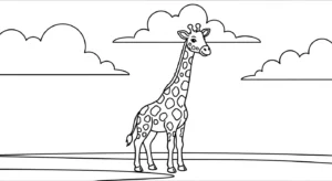 coloriage girafe updated à imprimer