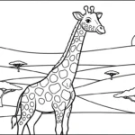 coloriage girafe updated à imprimer pour enfant de 3 ans