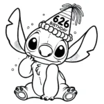 coloriage stitch anniversaire pour enfant a imprimer gratuit
