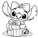 coloriage stitch anniversaire pour enfants a imprimer gratuit