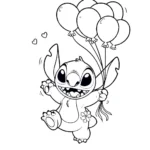 a imprimer coloriage stitch anniversaire gratuit