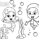 coloriage Bubble Guppies pour enfant de 5 ans