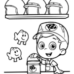 coloriage Bubble Guppies à imprimer pour enfant de 6 ans