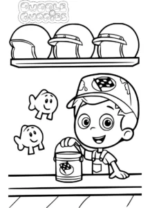 coloriage Bubble Guppies à imprimer pour enfant de 6 ans
