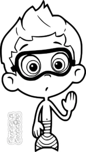 coloriage Bubble Guppies à imprimer pour enfant de 3 ans