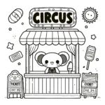 image de coloriage Cirque pour enfant