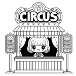 coloriage Cirque pour enfant de 4 ans