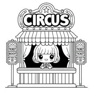 coloriage Cirque pour enfant de 4 ans