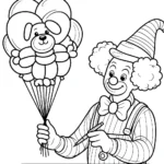 coloriage Cirque et decoupage