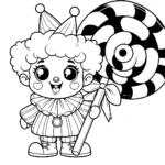 coloriage Cirque et decoupage